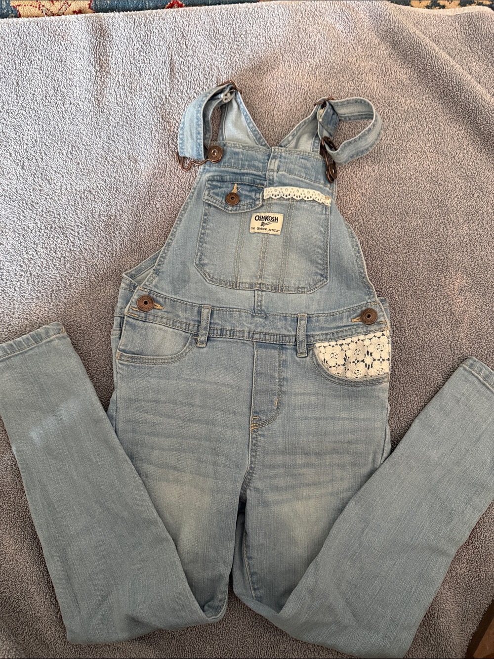 OshKosh B'gosh Light Blue Denim Girls Overalls
